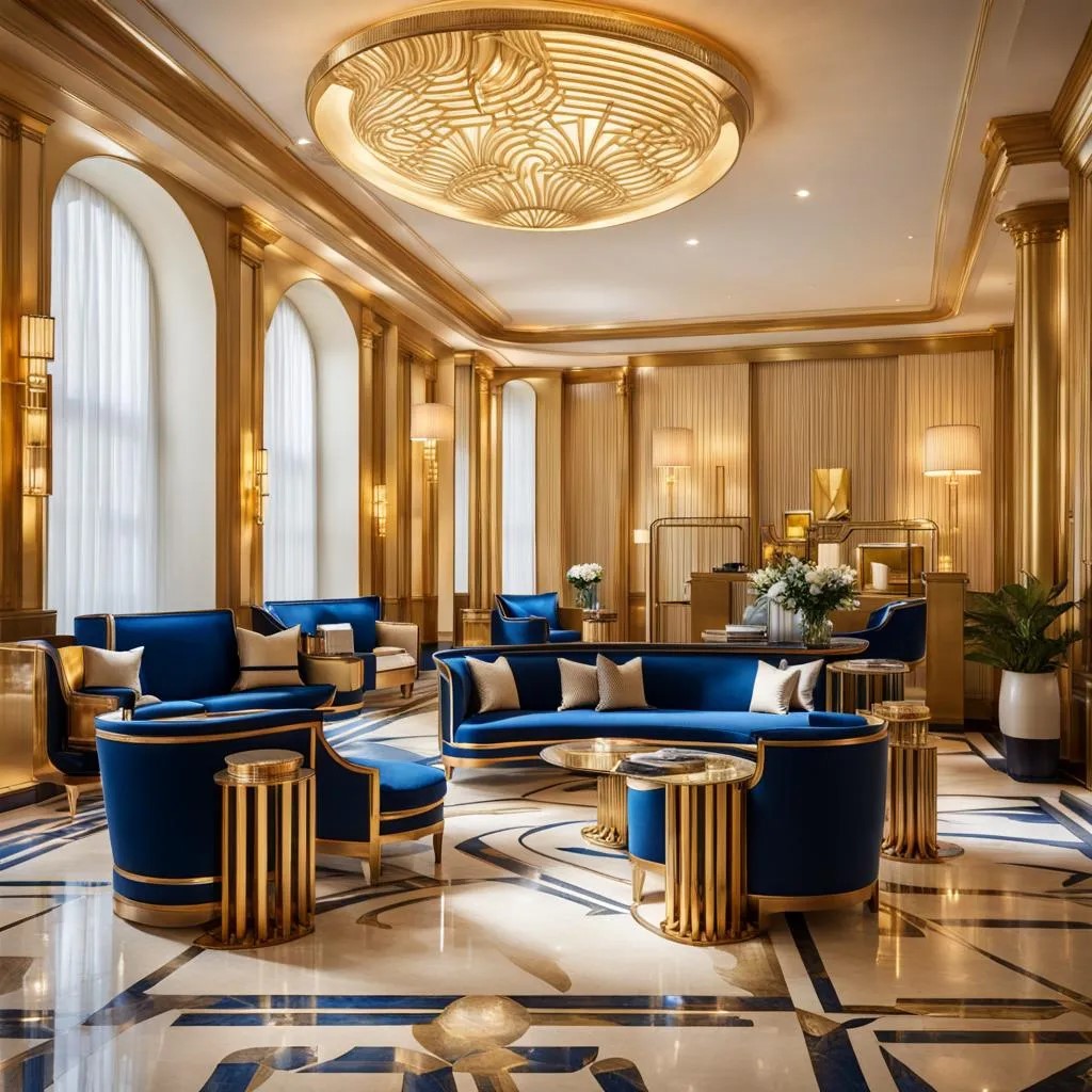 A modern luxury credit union lobby location